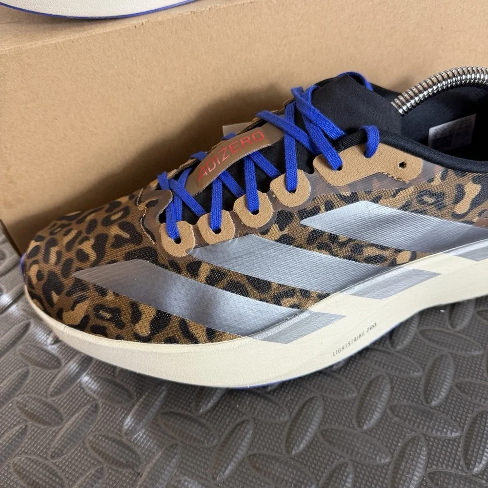 adidas Adizero Evo SL Mens Running Shoes Size 10.5 Leopard Animal Print JS4493